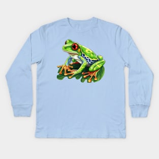 Red Eyed Tree Frog Kids Long Sleeve T-Shirt